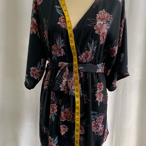 JESSICA SIMPSON SZ Lg FLORAL LOW-CUT BELTED TUNIC - Picture 12 of 15